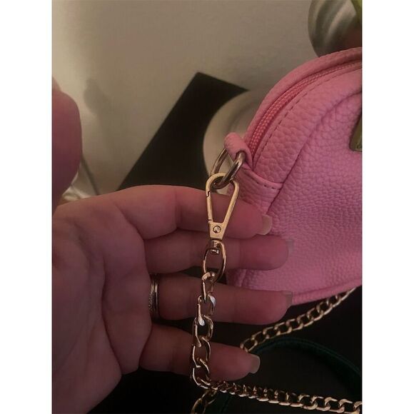 Cowgirl Trendy Pink Pineapple Crossbody Bag Gold Chain Strap - Picture 4 of 6